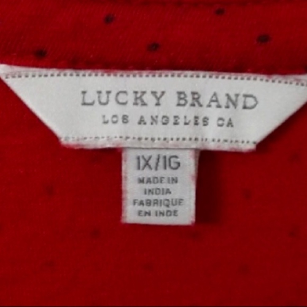 🎉💕 LUCKY BRAND 1X RED TOP! 🎊😍 - Picture 4 of 8